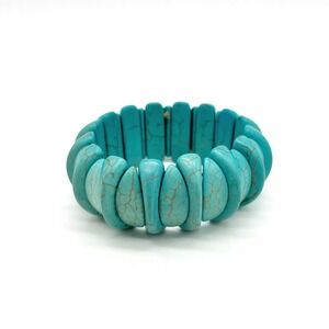 Faux Turquoise Bracelet Stretch Beaded Fashion Jewelry‎ Boho Style Costume